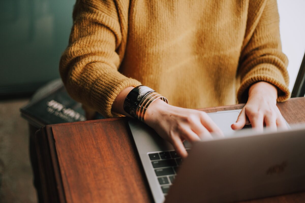 girl sitting at the computer